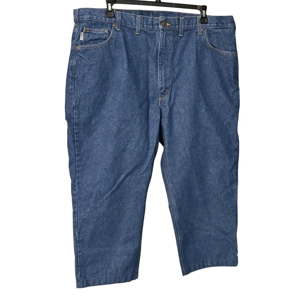 Carhartt Relaxed Fit  Work Jeans Men's 42x24 Blue Denim